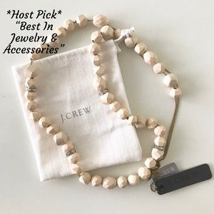 πHP!π J. Crew Long Ivory Wooden Beaded Necklace